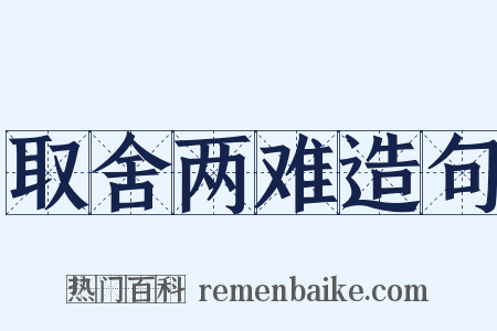 取舍两难造句是什么意思的图片